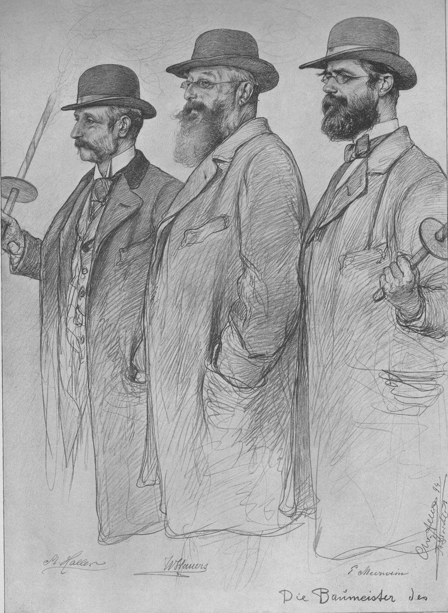 Martin Haller, Wilhelm Hauers, Wilhelm Emil Meerwein af Christian Wilhelm Allers