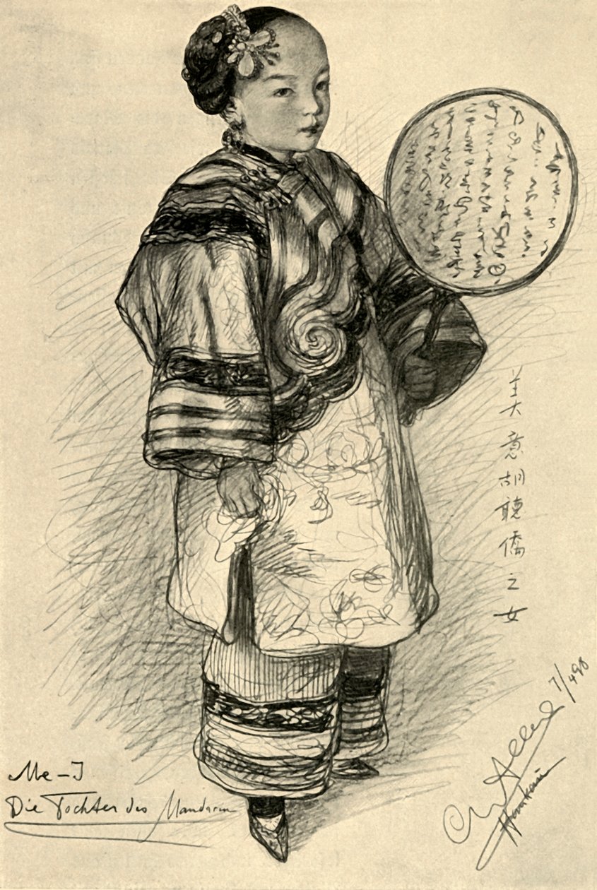 Me-J - datter af en mandarin, Hankow, Kina, 1898. af Christian Wilhelm Allers