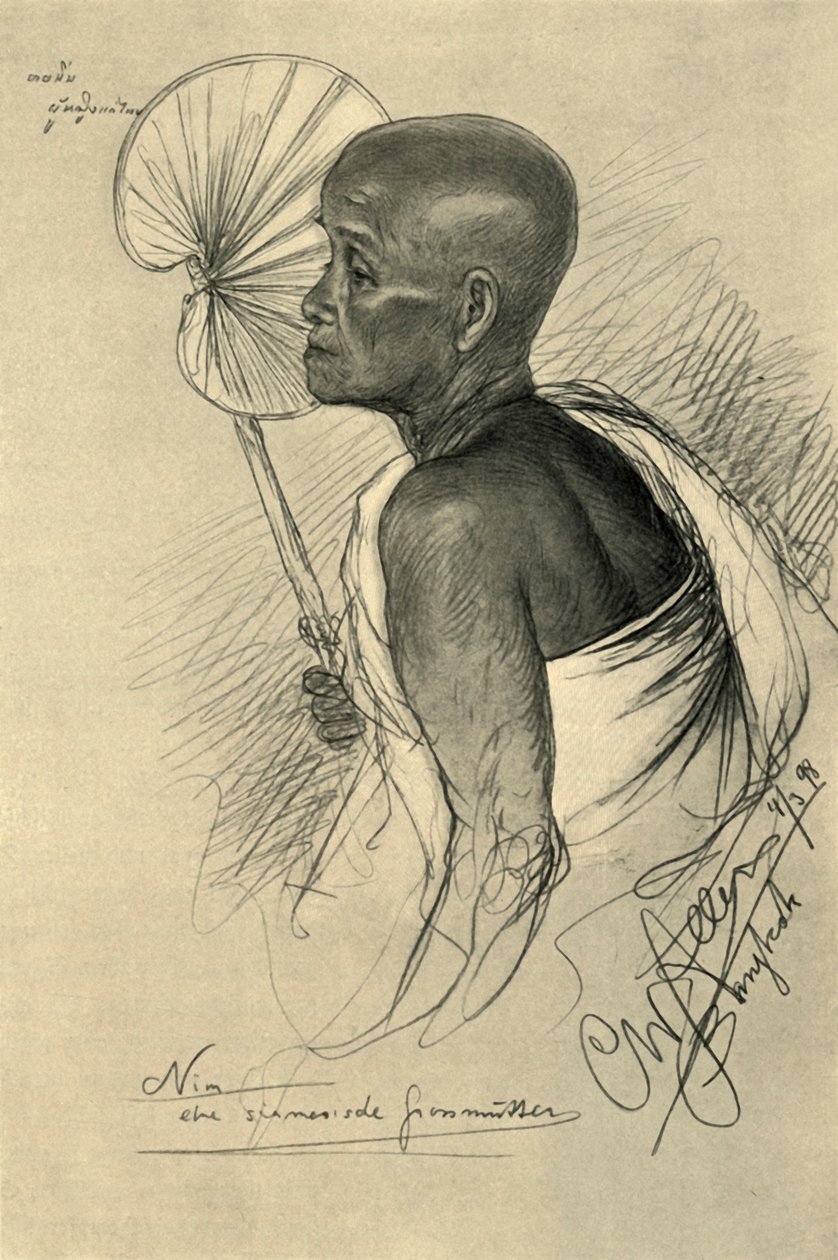 Nim - en siamesisk bedstemor, Bangkok, 1898. af Christian Wilhelm Allers