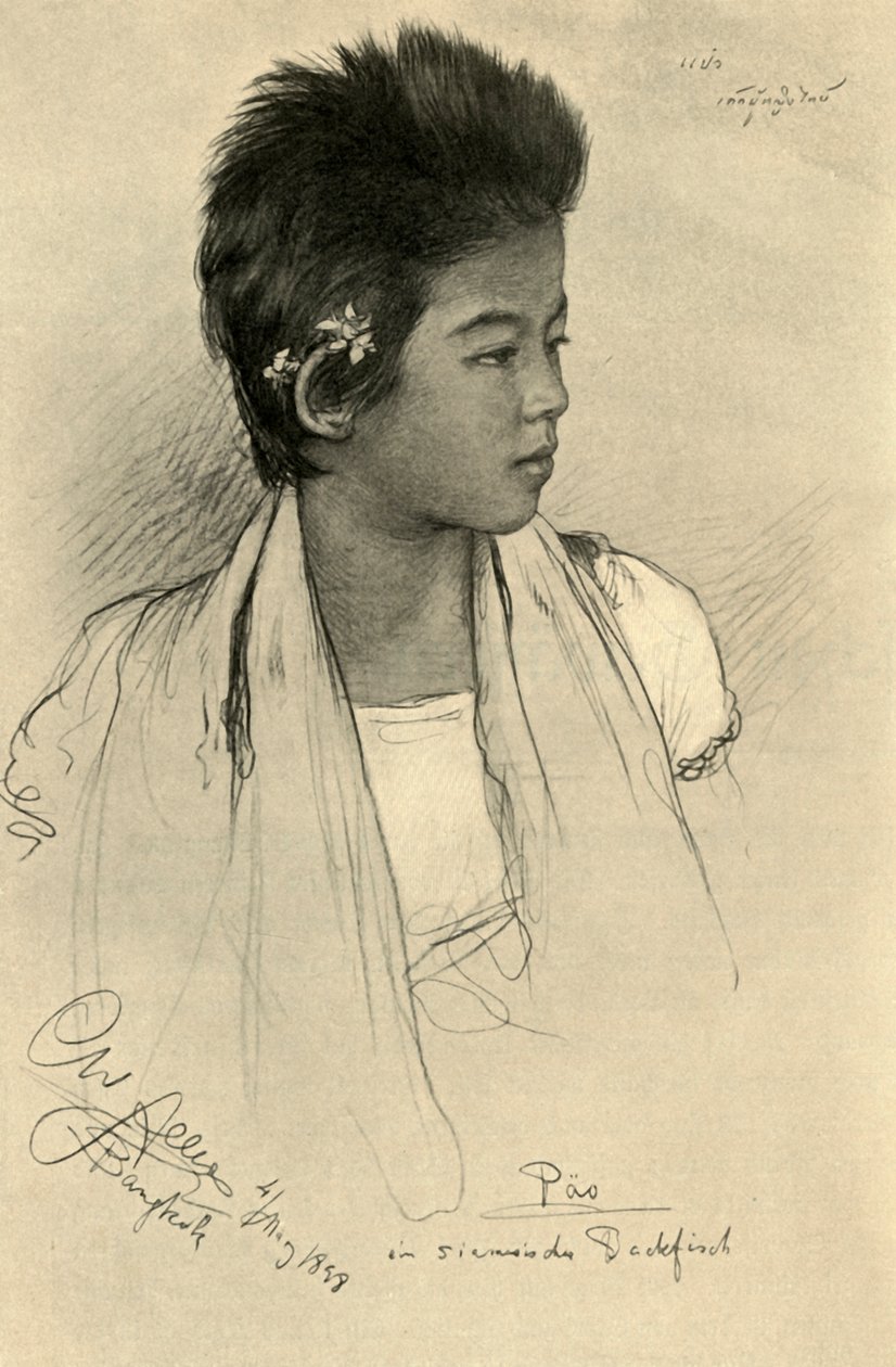 Päo - teenagepige, Bangkok, 1898. af Christian Wilhelm Allers