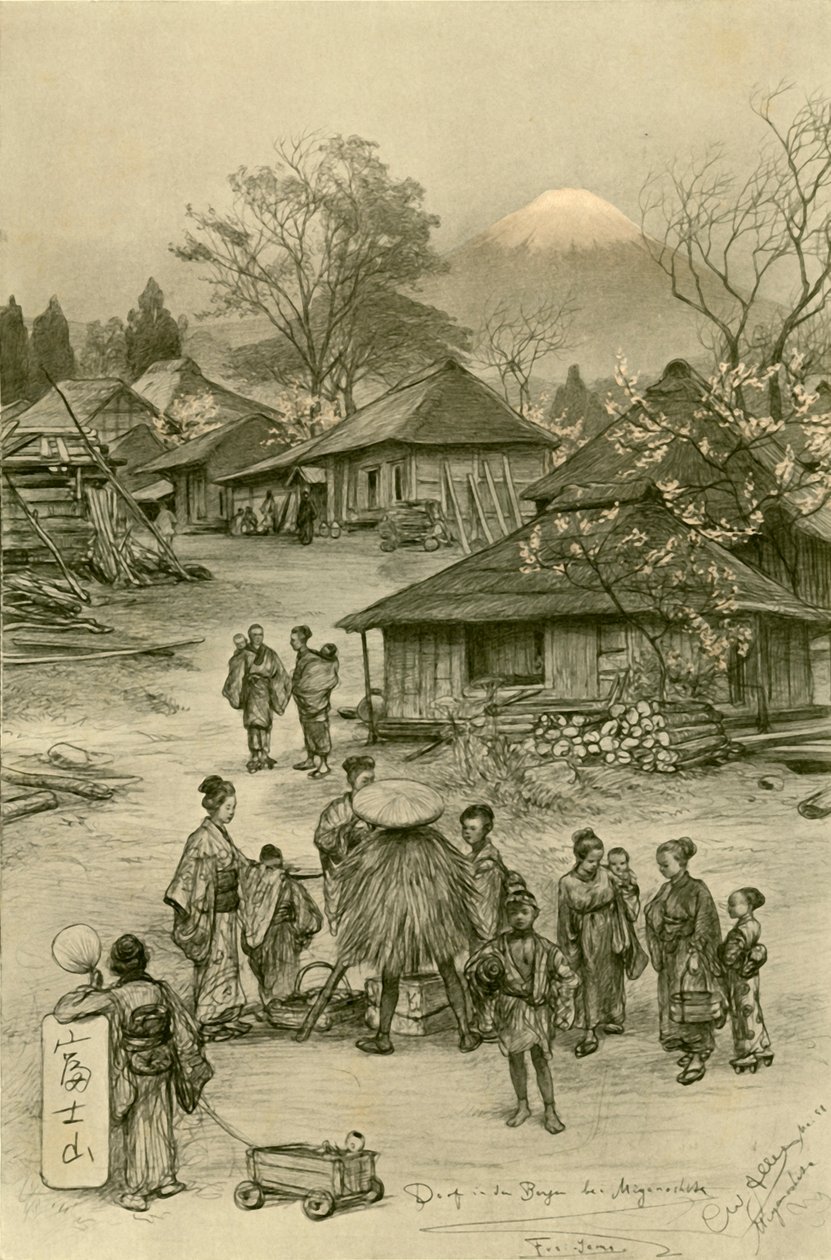 Fuji, Miyanoshita, Japan, 1898. af Christian Wilhelm Allers