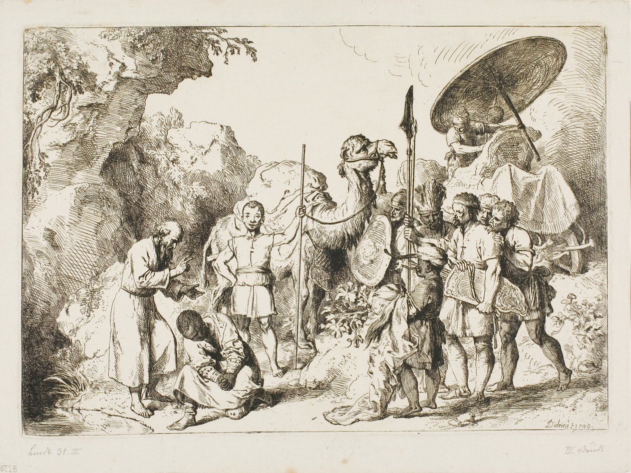 Dåb af kammerherren af dronning Candace af Etiopien af Christian Wilhelm Ernst Dietrich