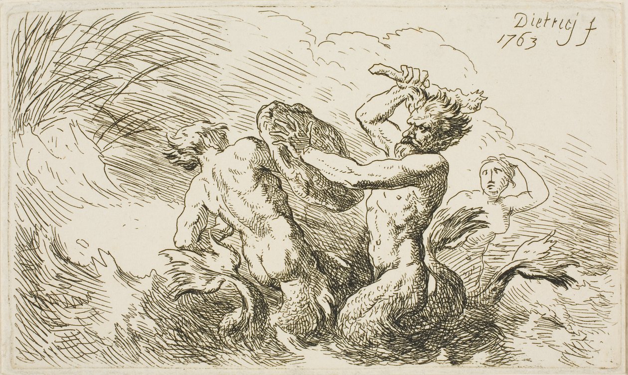 Slaget ved Tritons af Christian Wilhelm Ernst Dietrich