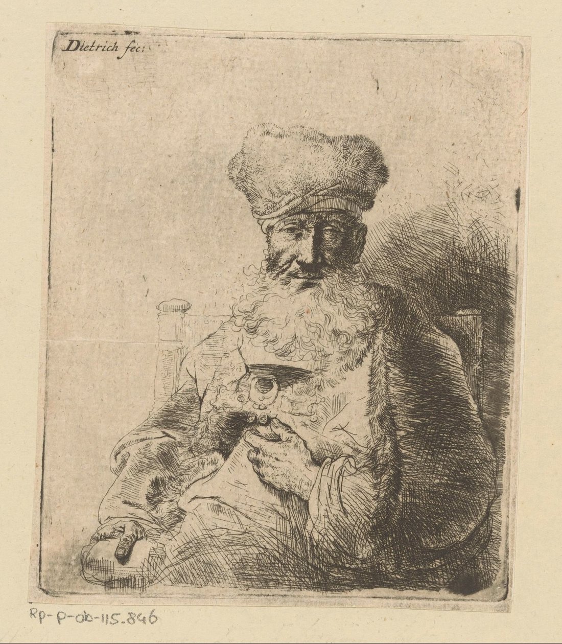 Buste af en jødisk præst af Christian Wilhelm Ernst Dietrich