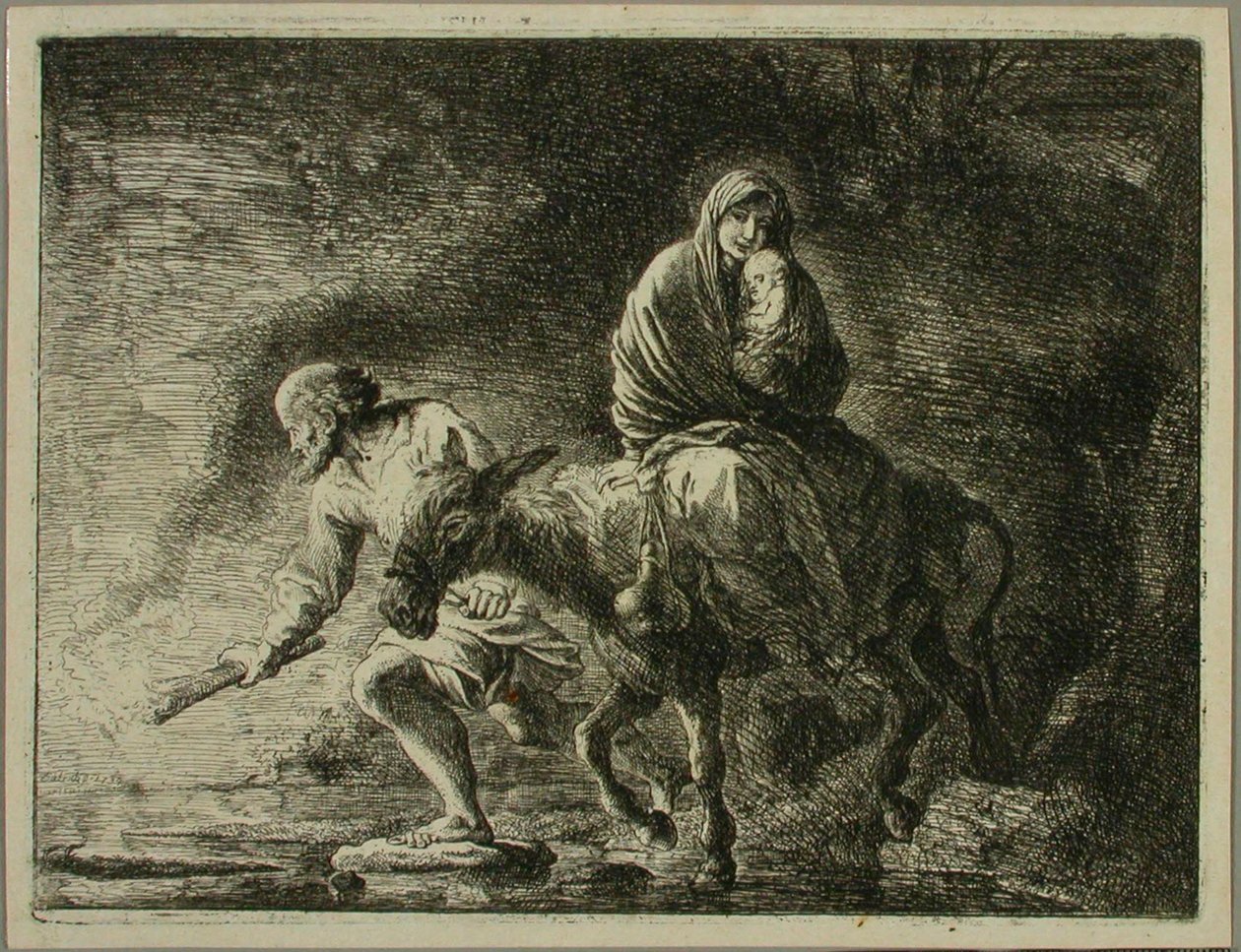 Flugten til Egypten af Christian Wilhelm Ernst Dietrich