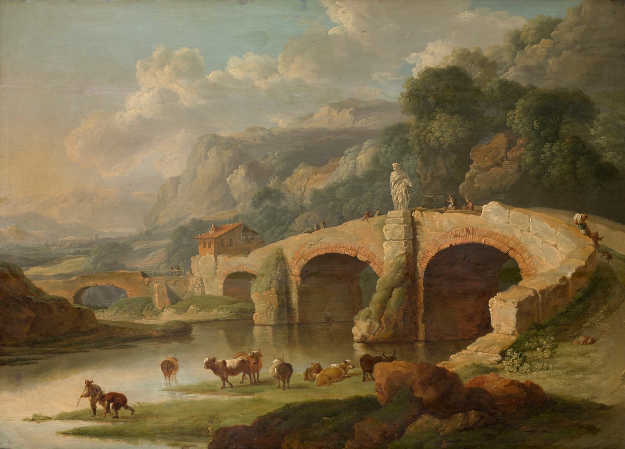 Italiensk landskab af Christian Wilhelm Ernst Dietrich