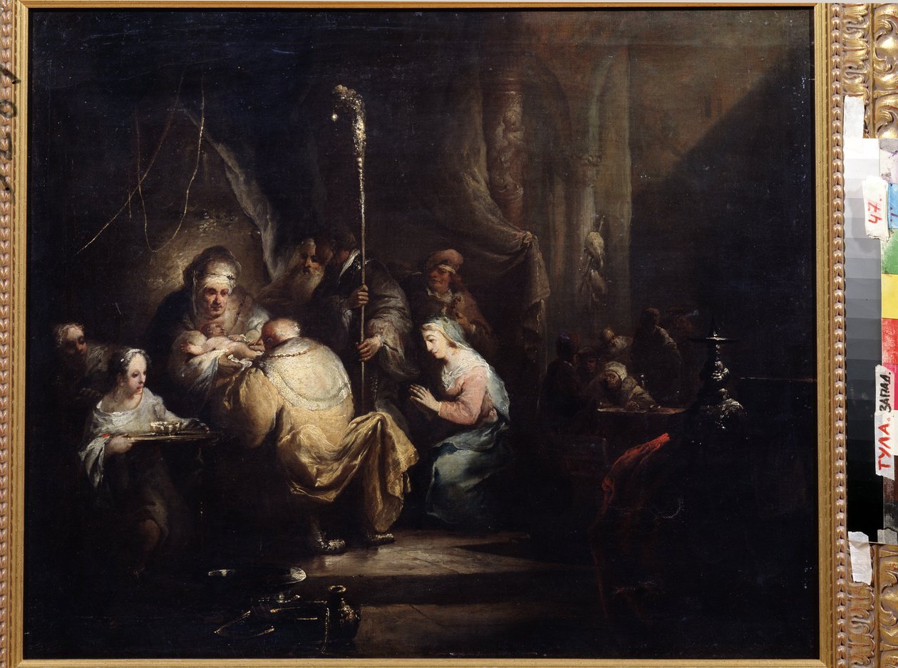 ""Omskæringen"" (Omskæring) Maleri af Christian Wilhelm Ernst Dietrich (1712-1774) 1763 Statens Kunstmuseum Tula Rusland af Christian Wilhelm Ernst Dietrich