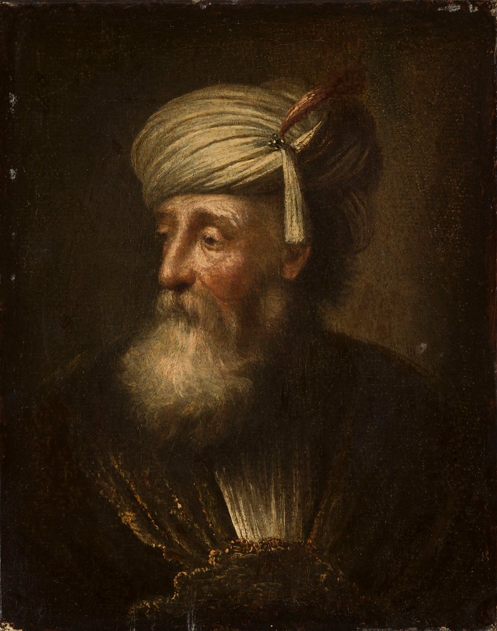 Portræt af en gammel mand af Christian Wilhelm Ernst Dietrich