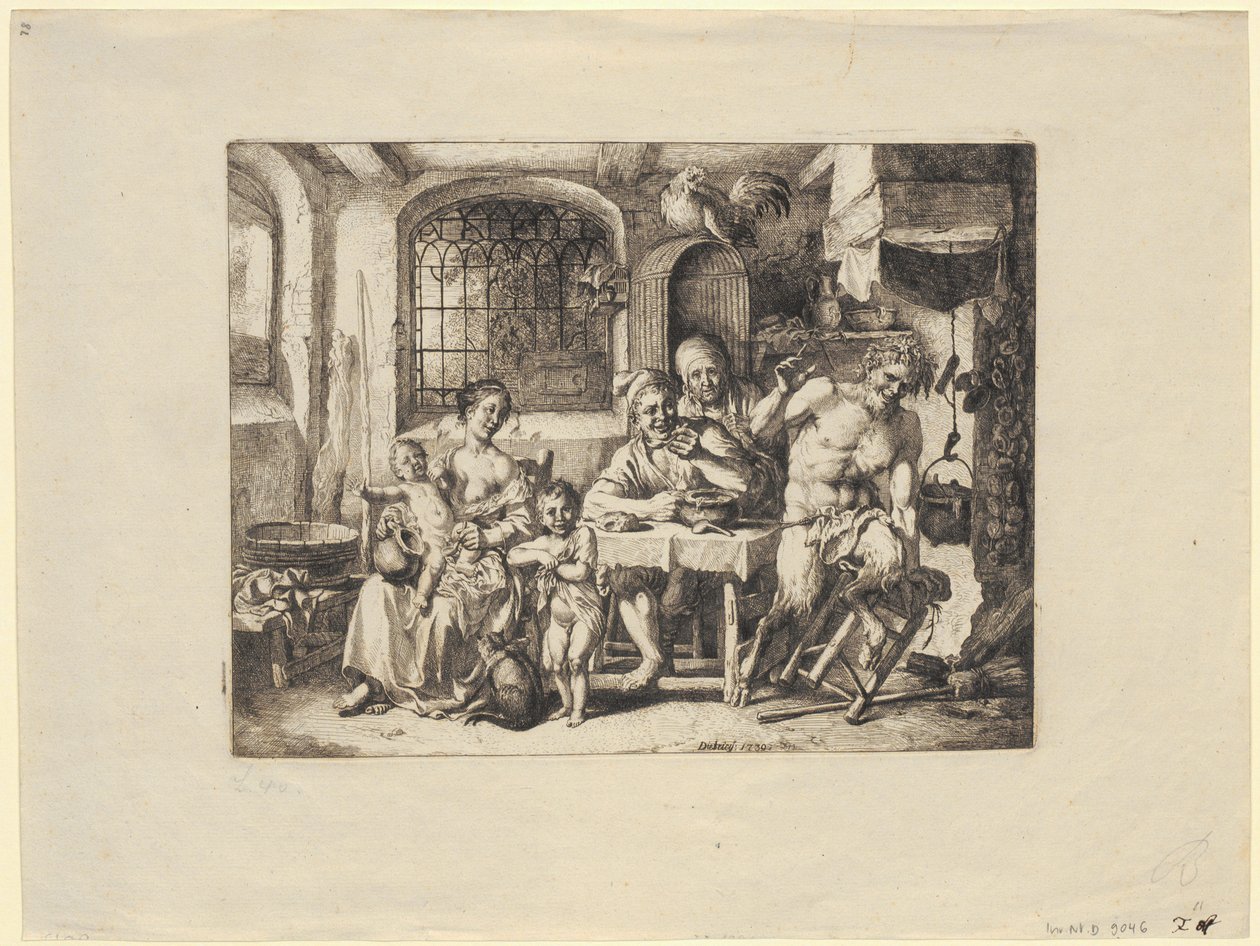 Satyr hos bonden af Christian Wilhelm Ernst Dietrich