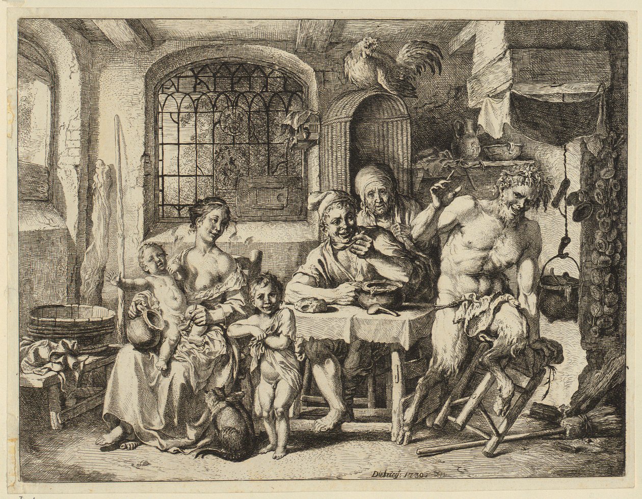 Satyr hos bonden af Christian Wilhelm Ernst Dietrich