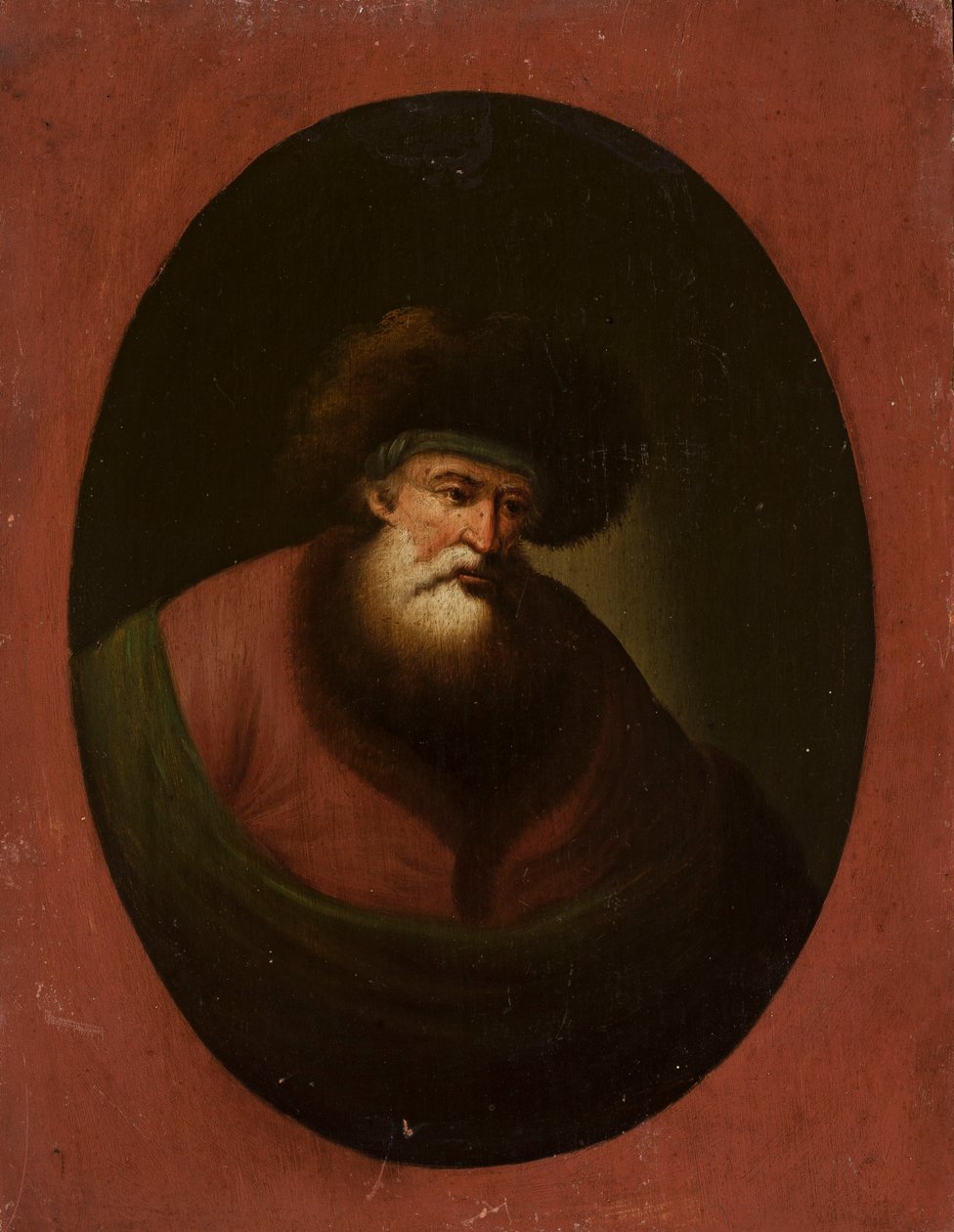 Gammel mand med grønt stof af Christian Wilhelm Ernst Dietrich