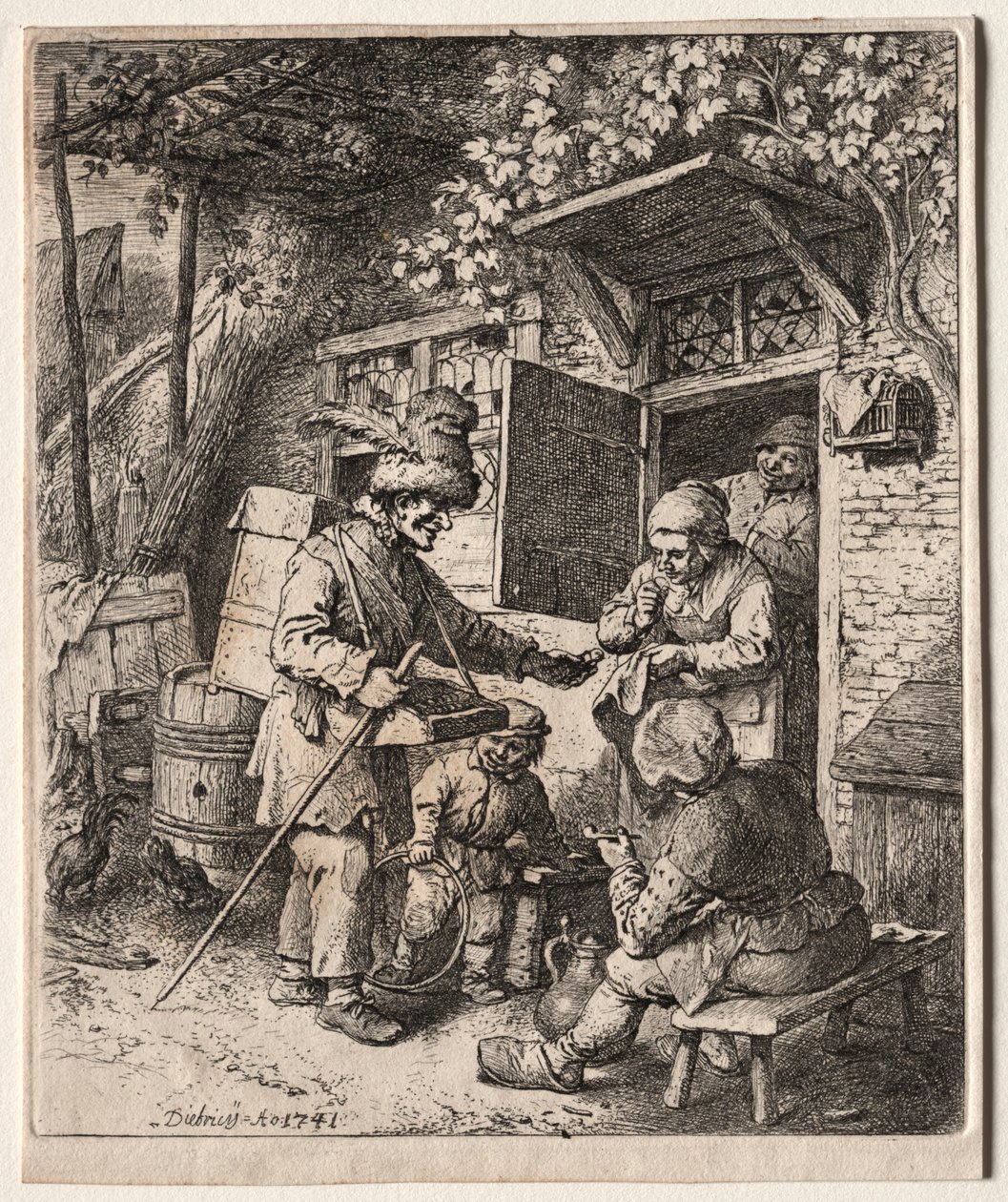 The Peddlar, 1741. af Christian Wilhelm Ernst Dietrich