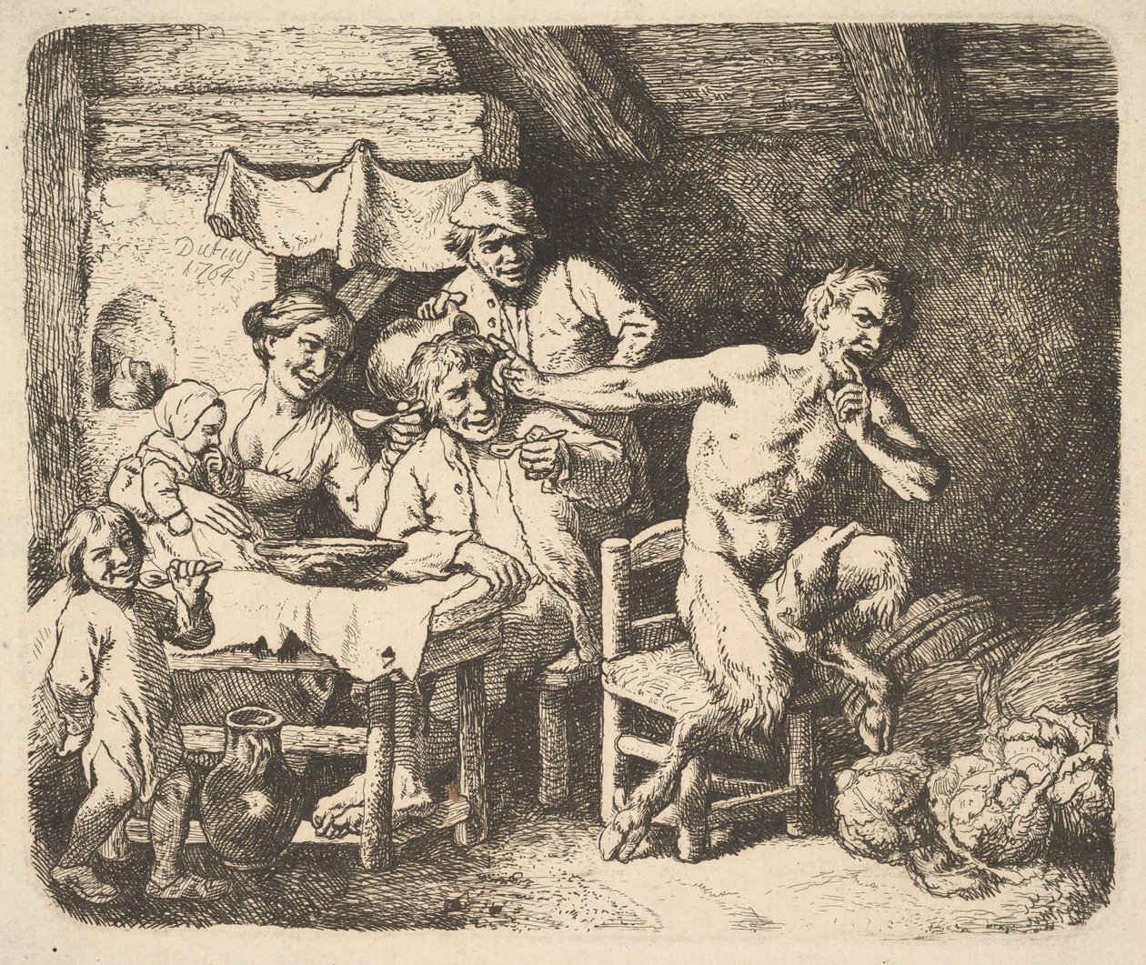 Satyren og bonden, 1764. af Christian Wilhelm Ernst Dietrich