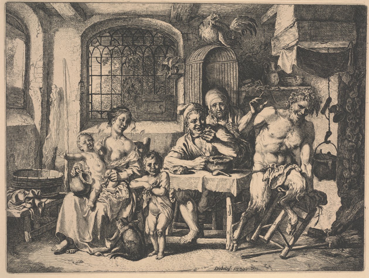 Satyren i Bøndernes Hus af Christian Wilhelm Ernst Dietrich