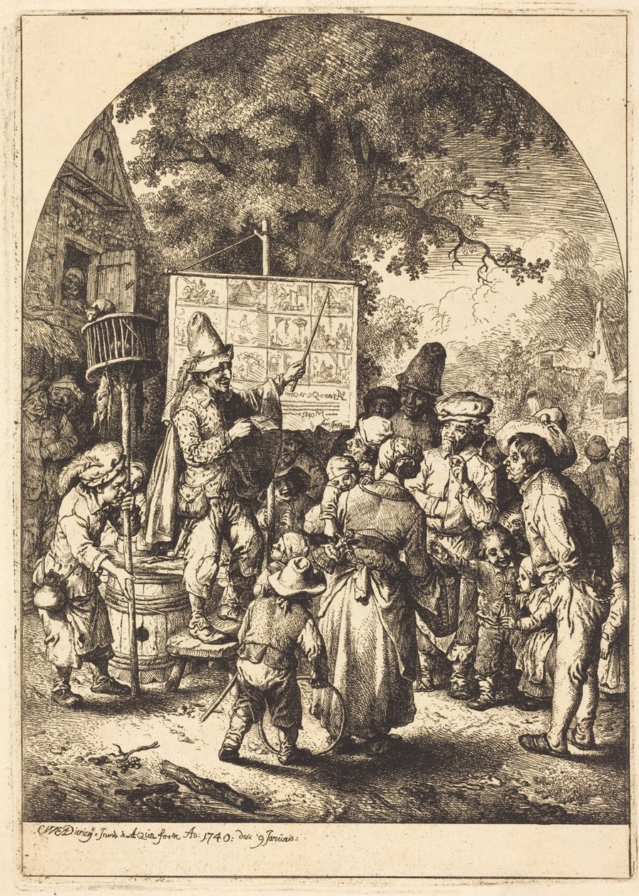 Sangeren på landsbyfesten af Christian Wilhelm Ernst Dietrich