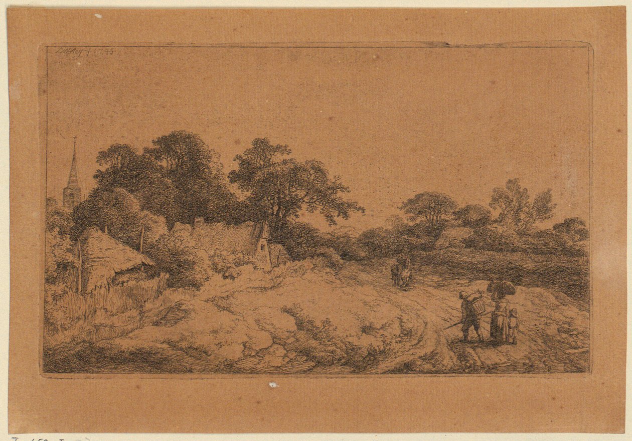 Weg hinter dem Dorf af Christian Wilhelm Ernst Dietrich