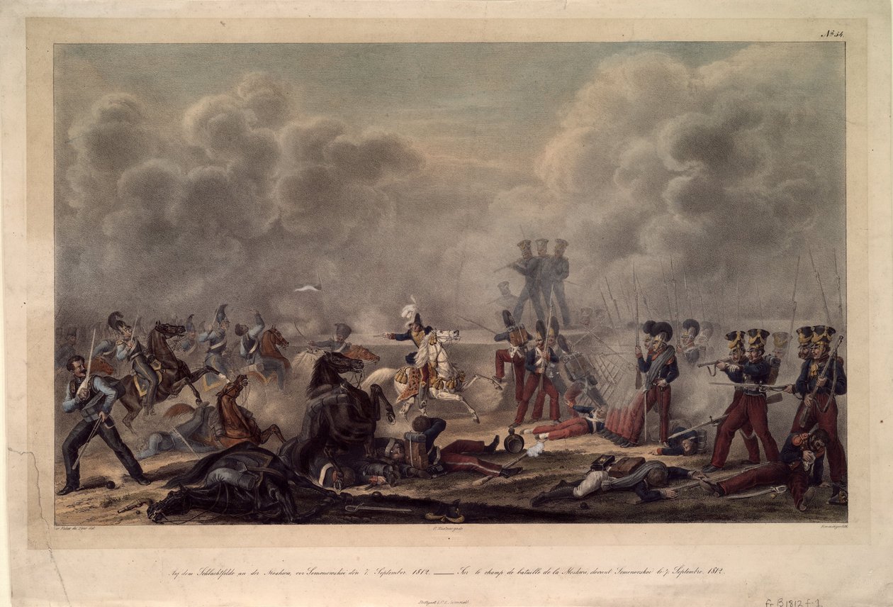 På slagmarken i Borodino før landsbyen Semenovsky, 1820