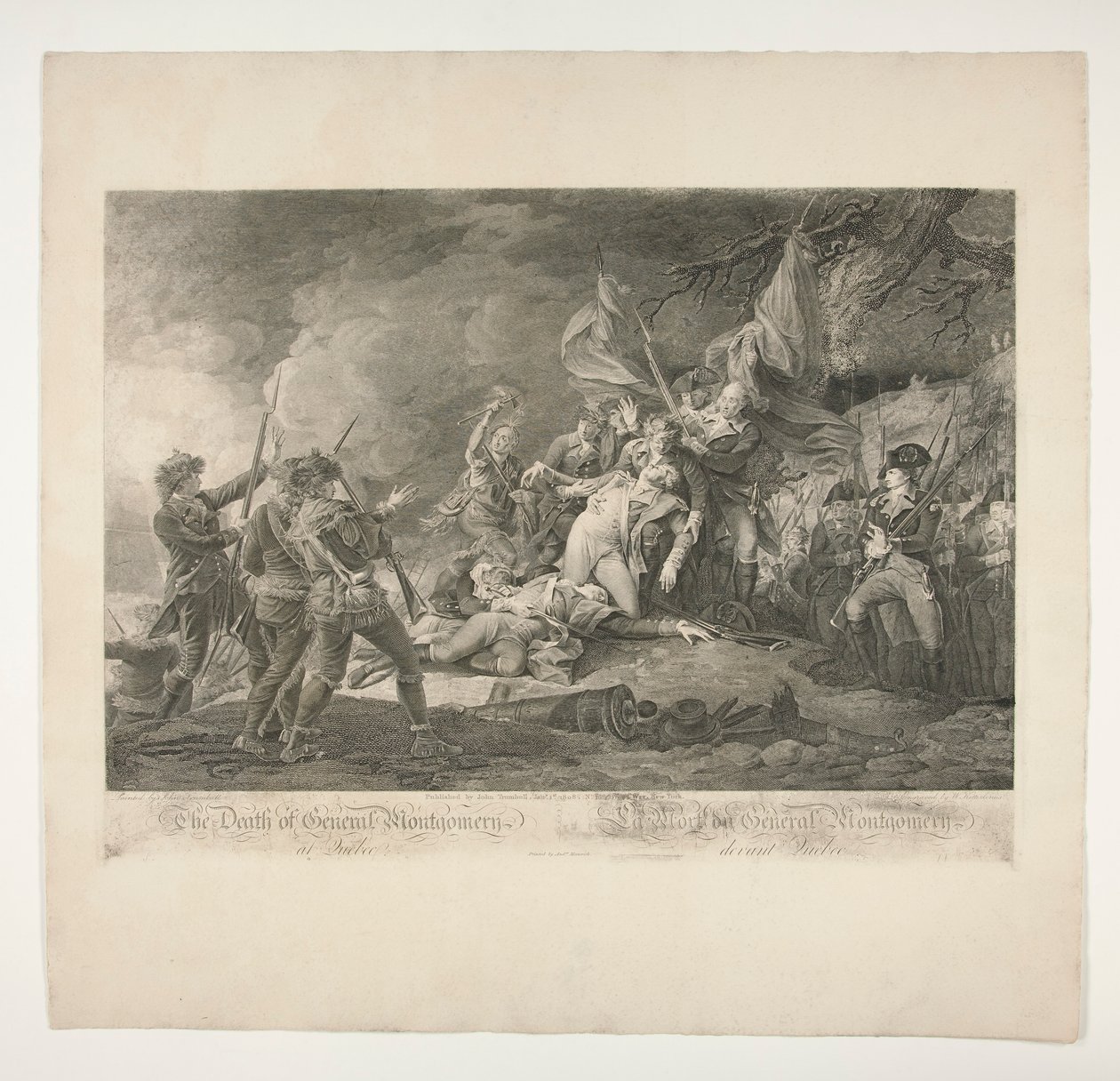 General Montgomerys død i Quebec (La Mort du General Montgomery devant Quebec) af Christian Wilhelm Ketterlinus