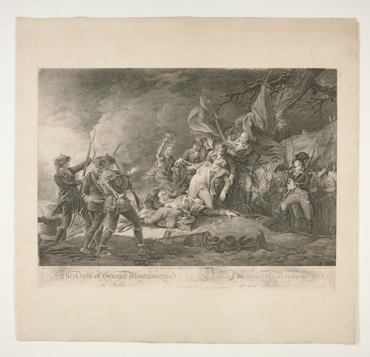 General Montgomerys død i Quebec (La Mort du General Montgomery devant Quebec) af Christian Wilhelm Ketterlinus