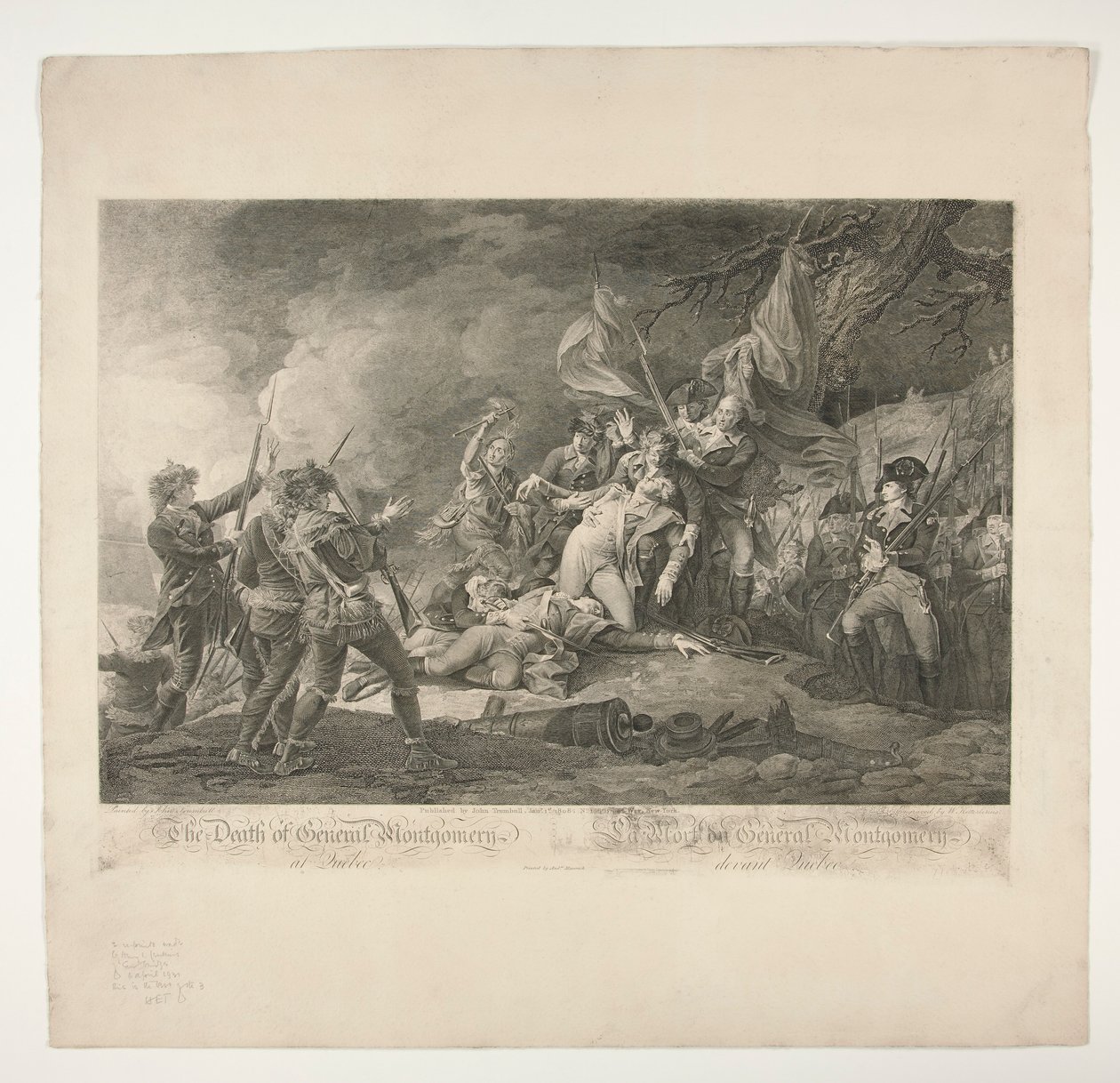 General Montgomerys død i Quebec af Christian Wilhelm Ketterlinus