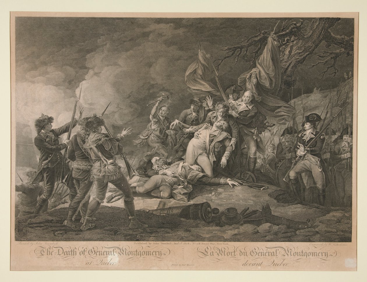 General Montgomerys død fra Quebec af Christian Wilhelm Ketterlinus