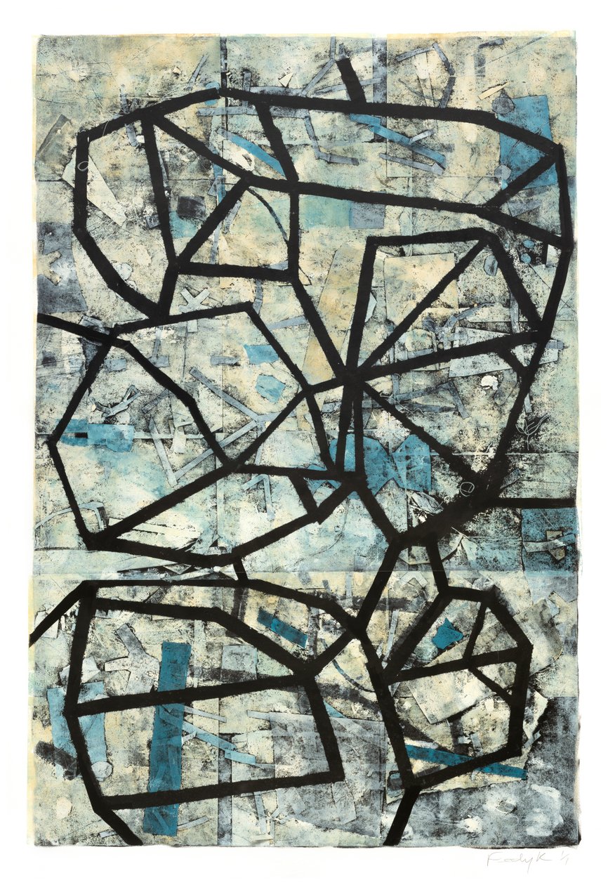 Forcefield, 2016 (monotypi på papir) af Christina Fedyk