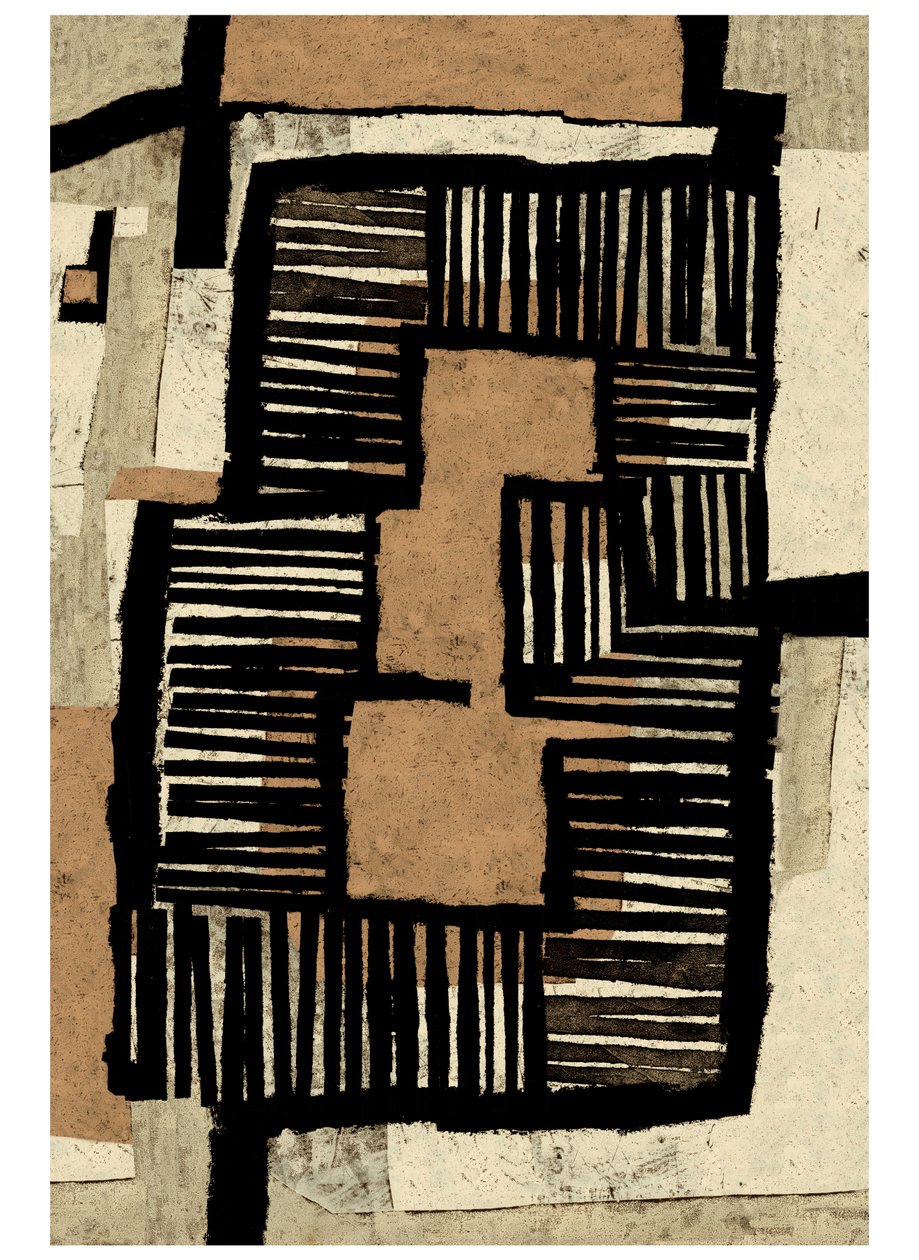Former af hjem, 2023 (monoprint) af Christina Fedyk