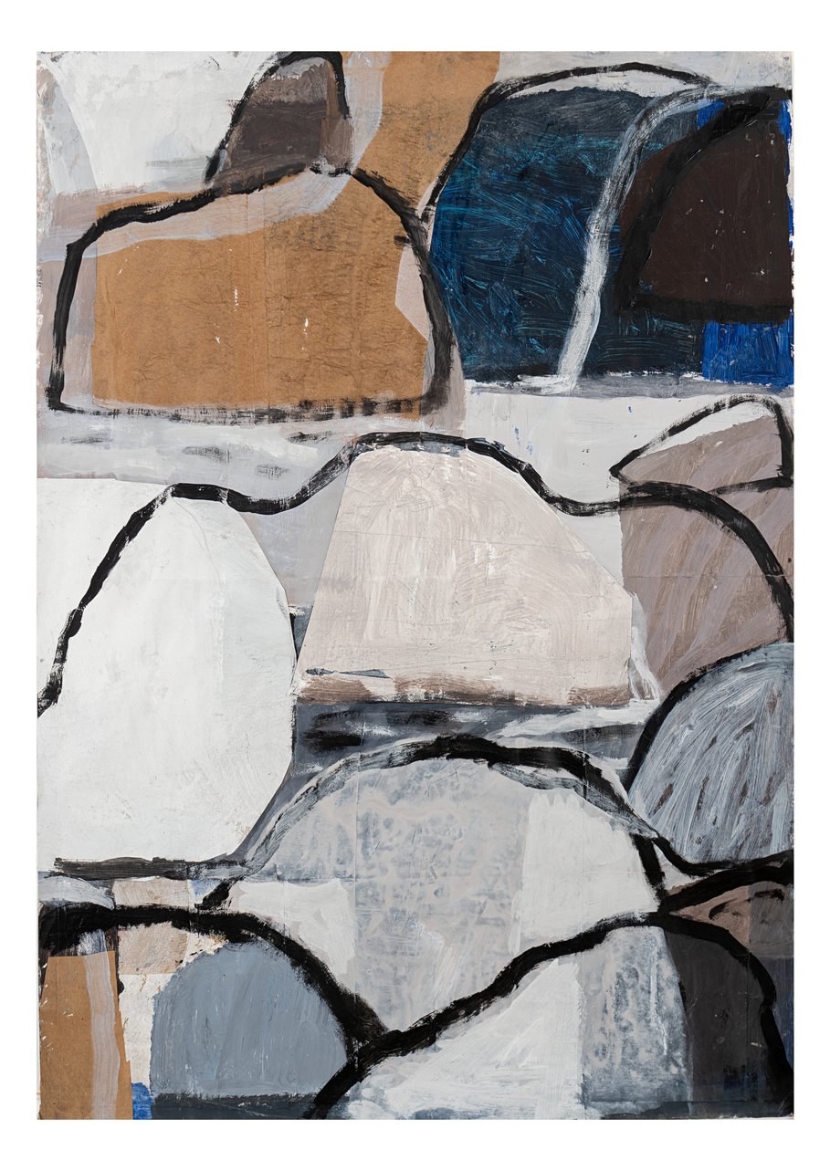 The Way, 2023 (collage, akryl, husmaling på papir) af Christina Fedyk