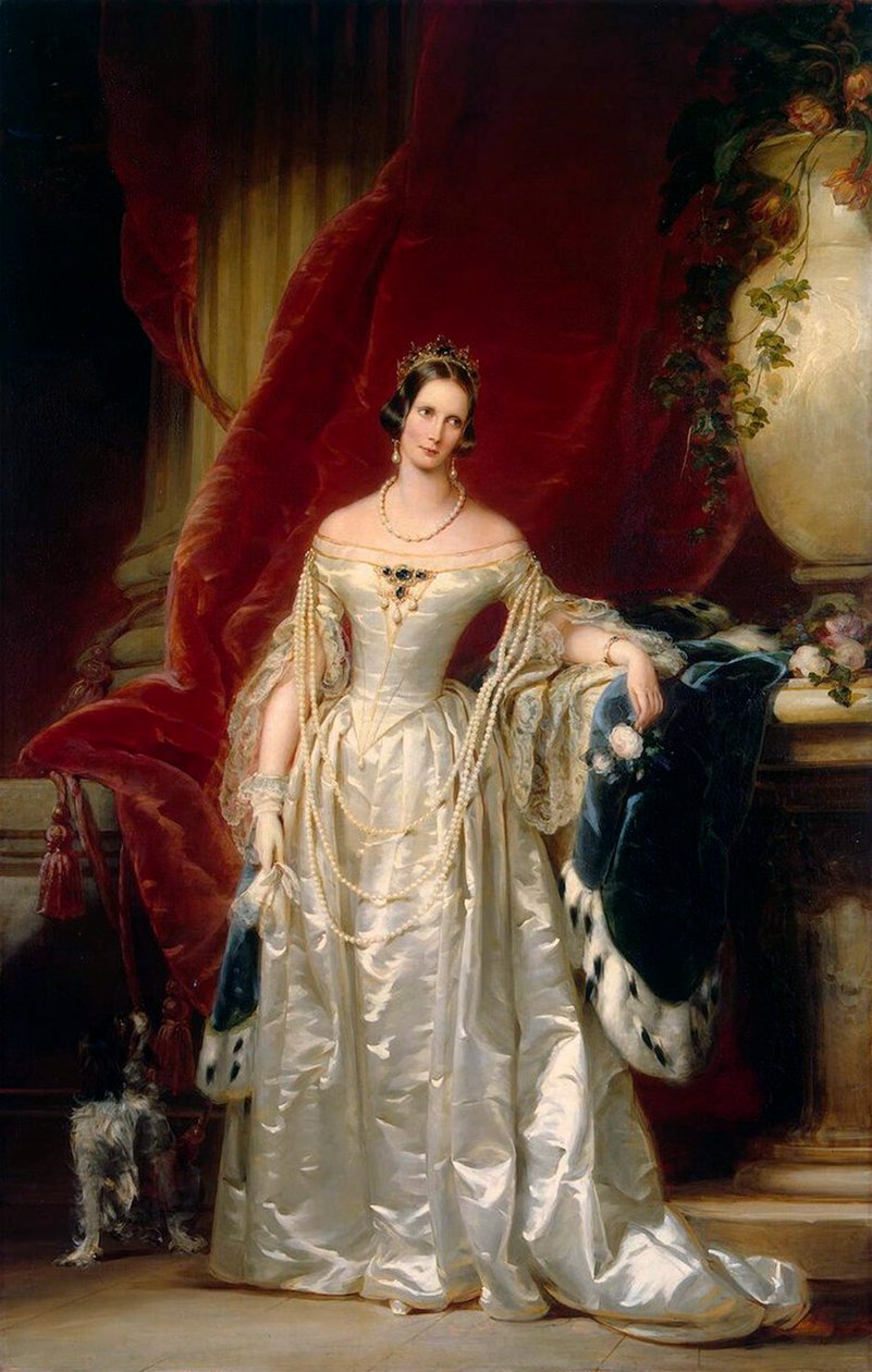 Portræt af kejserinde Alexandra Fyodorovna Charlotte af Preussen, 1840. af Christina Robertson