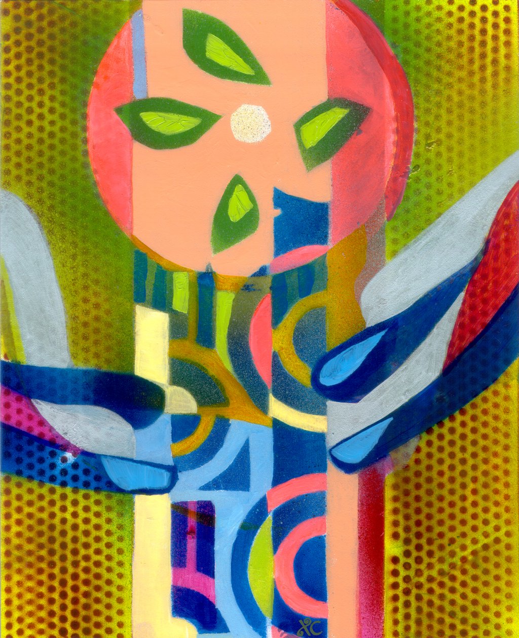 Grace, ca. 2009 (akryl på panel) af Christina Saj