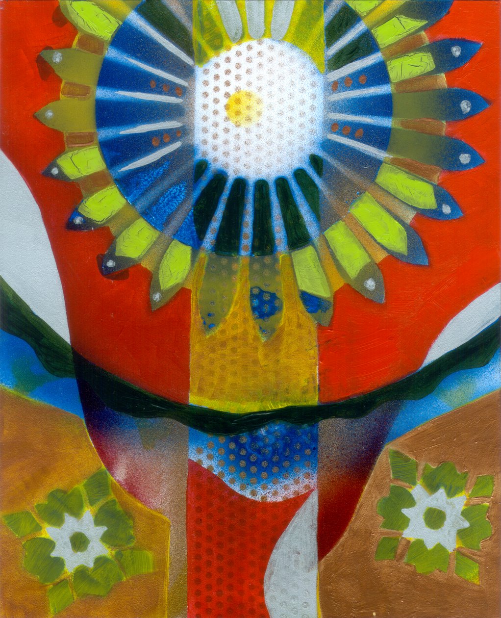 Savior, ca. 2009 (akryl på panel) af Christina Saj