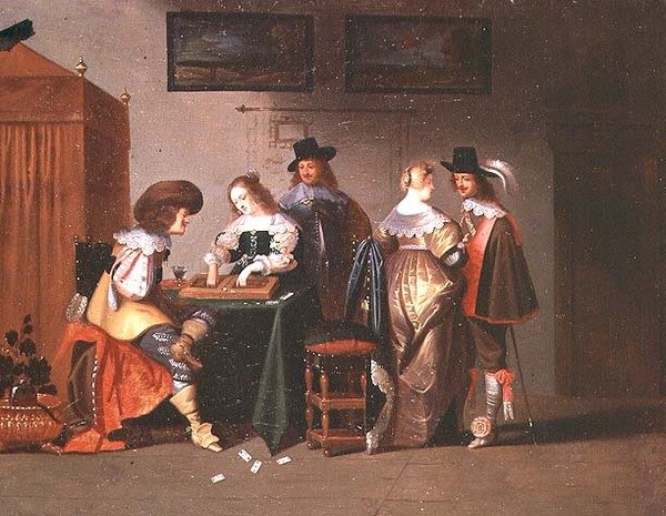 Backgammon-spillere, 1600-tallet af Christoffel Jacobsz van der Lamen