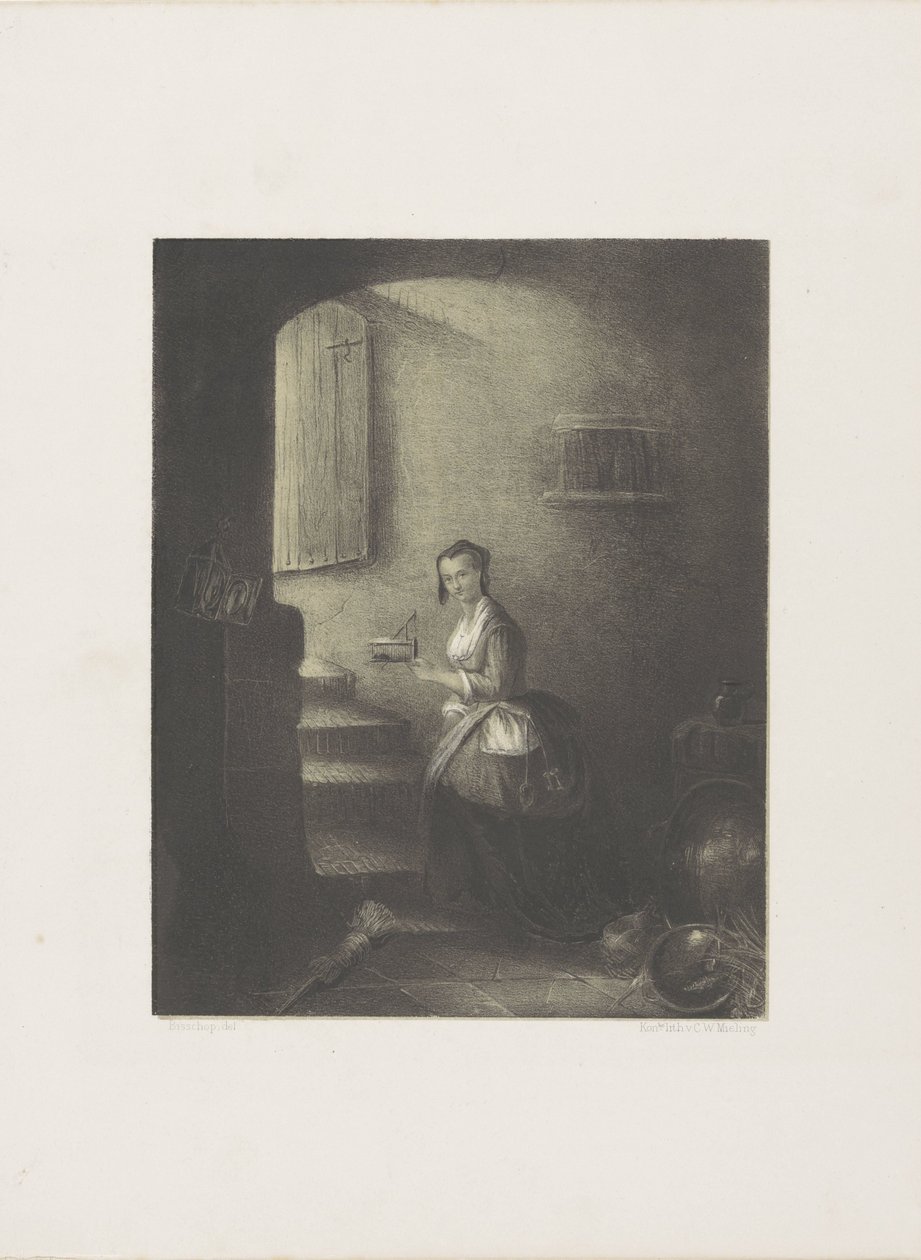 Kvinde med musefælde af Christoffel Bisschop
