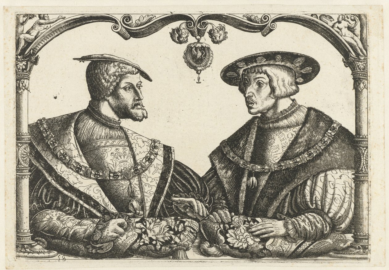 Charles V og Ferdinand I af Christoffel Bockstorffer