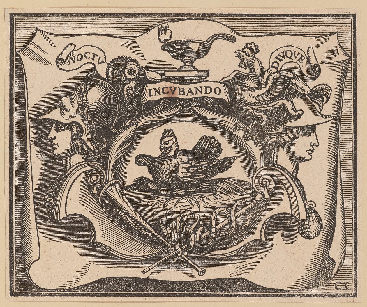 Vignette til titelbladet af C. Peregrine, Prinserne af Holland og Sjælland af Christoffel Jegher after Sir Peter Paul Rubens