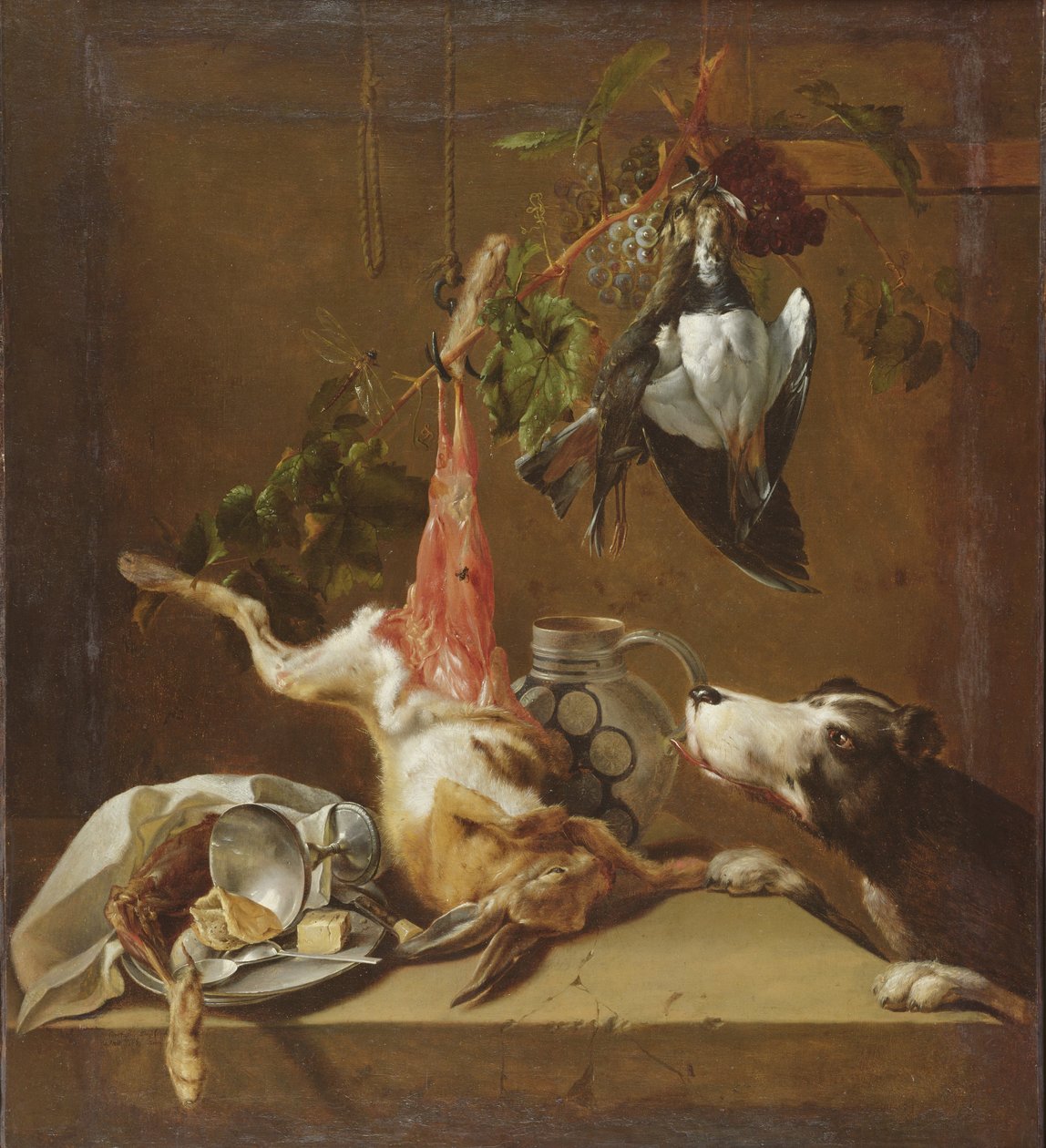 Jagthund og vildt af Christoffel Puytlinck