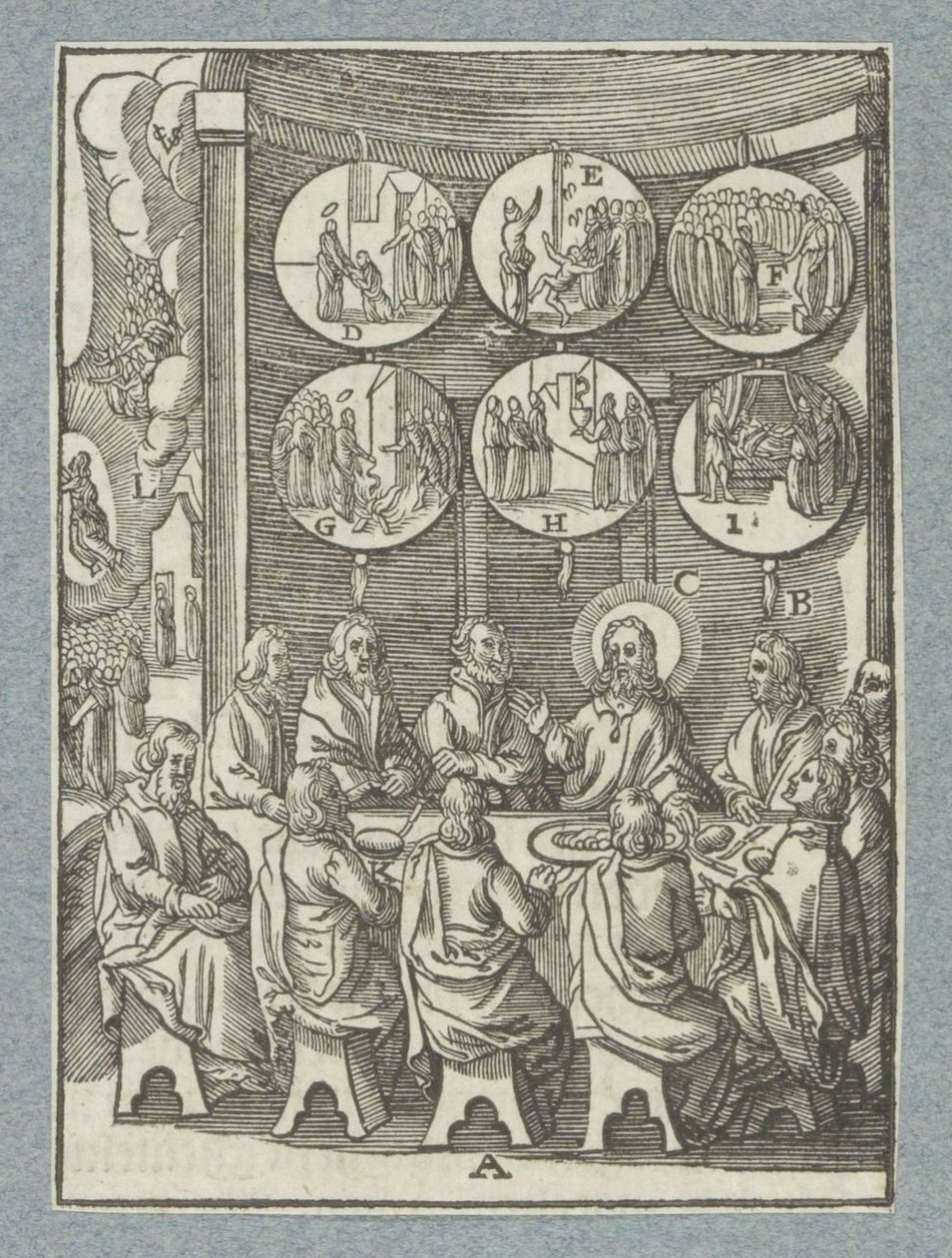 Kristus viser sig for apostlene for sidste gang af Christoffel van Sichem (II)