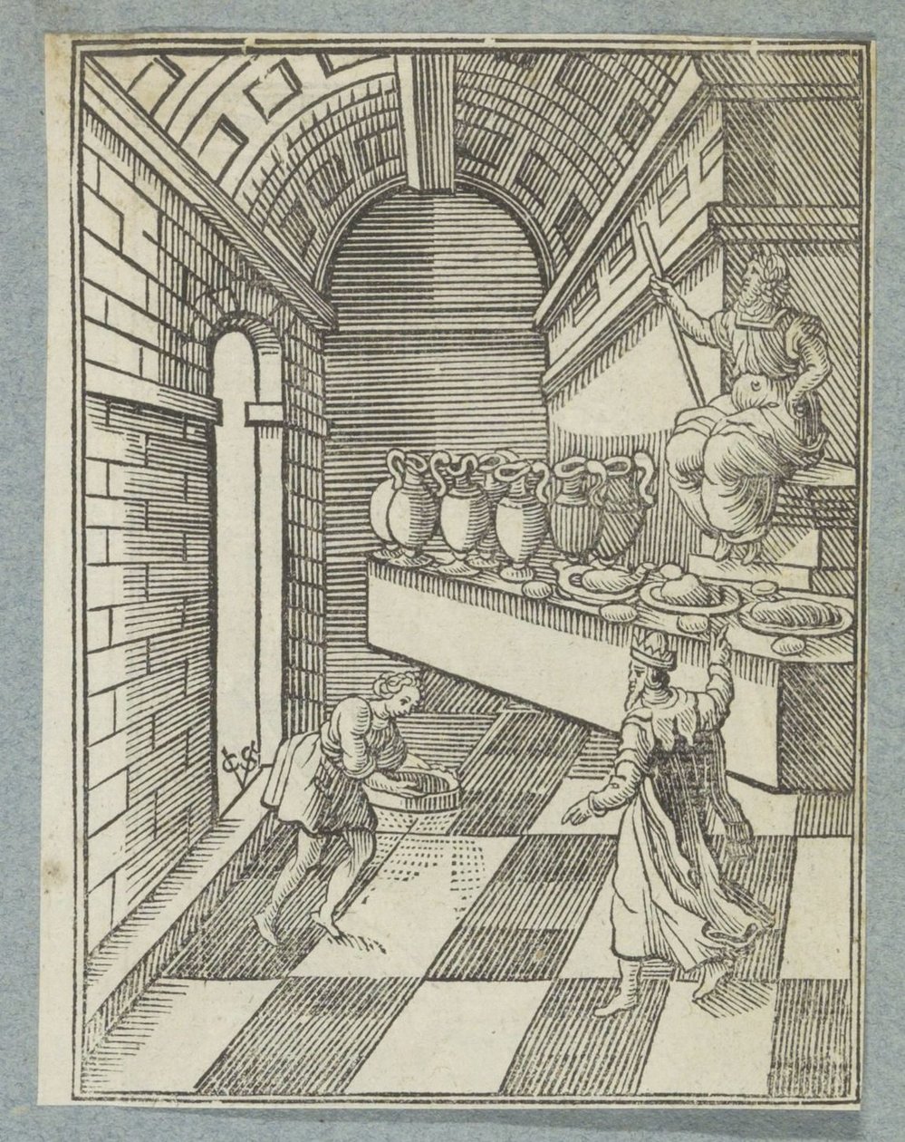 Daniel spreder aske på tempelgulvet af Christoffel van Sichem (II)