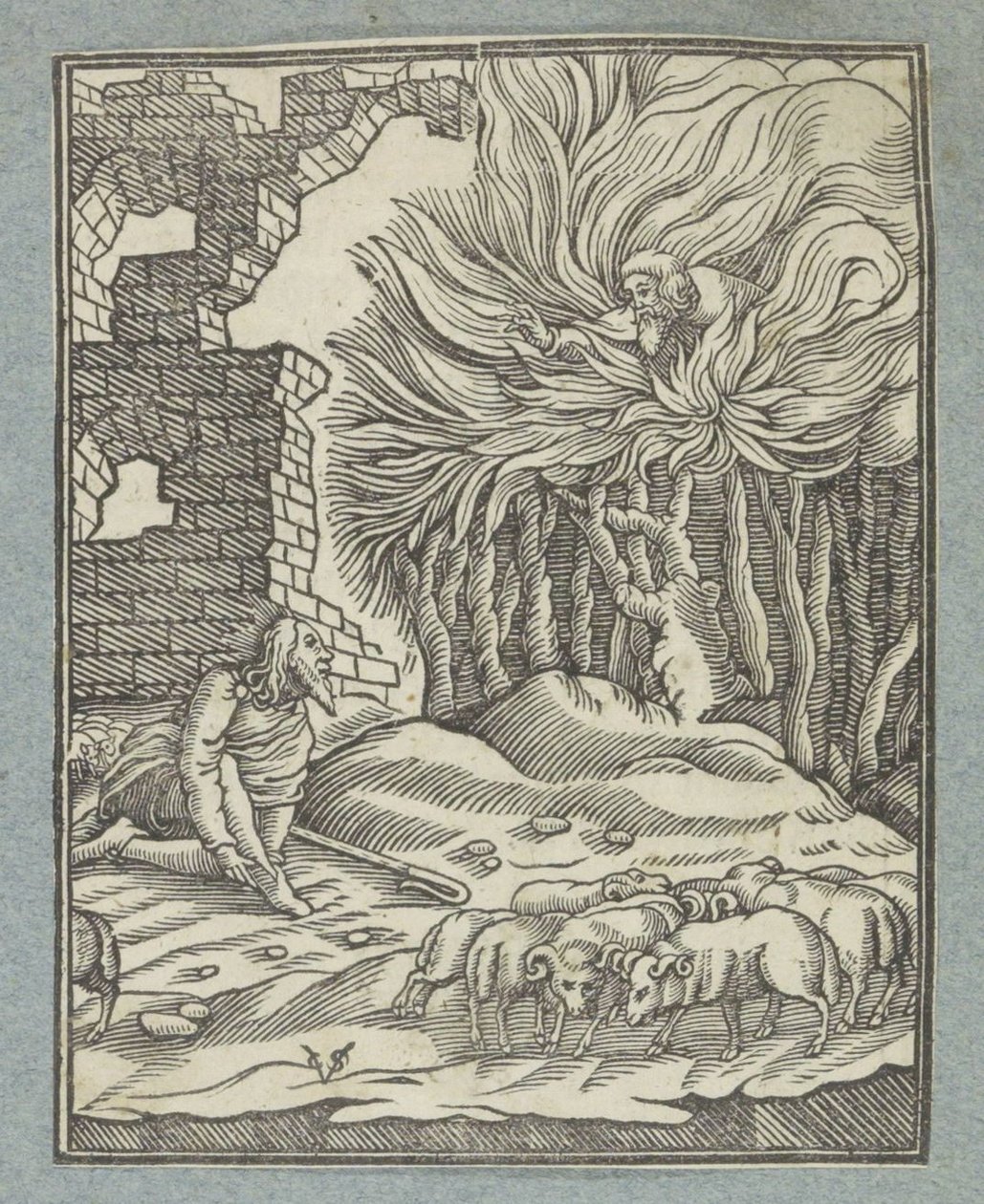 Moses og den brændende busk af Christoffel van Sichem (II)