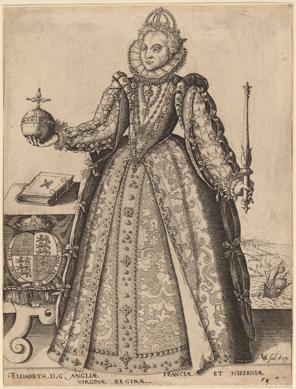 Elizabeth, dronning af Storbritannien af Christoffel van Sichem I
