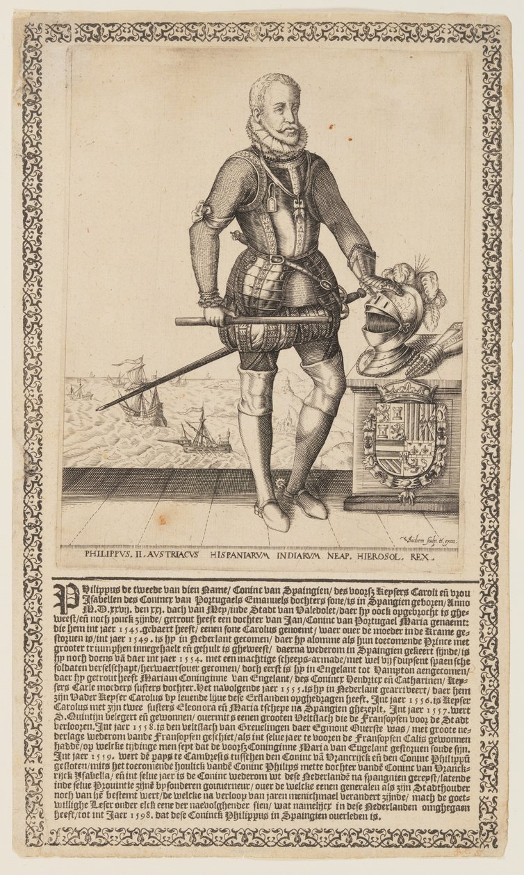 Phillip II, konge af Spanien af Christoffel van Sichem I