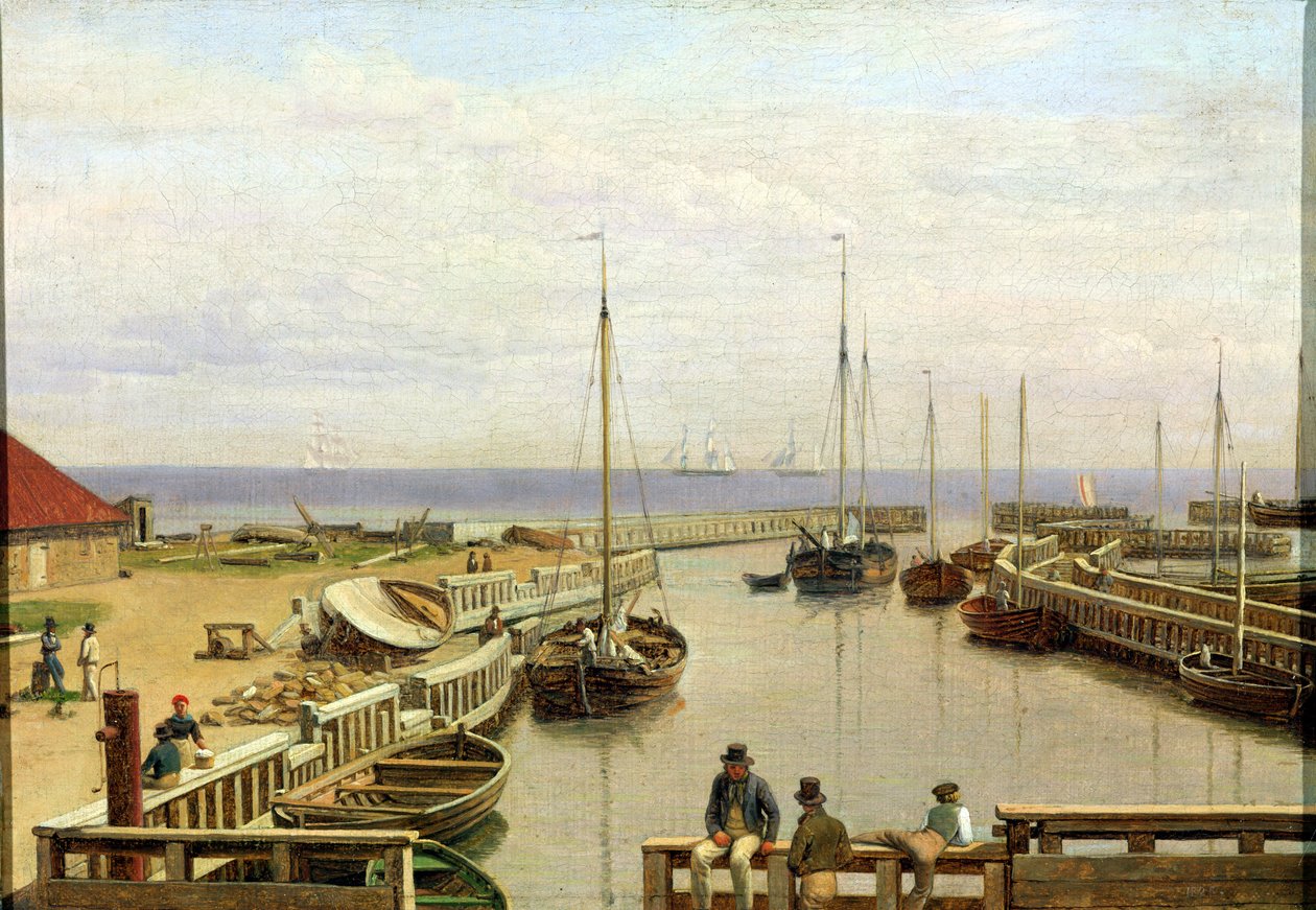 Port of Dragor, 1826 af Christoffer Wilhelm Eckersberg