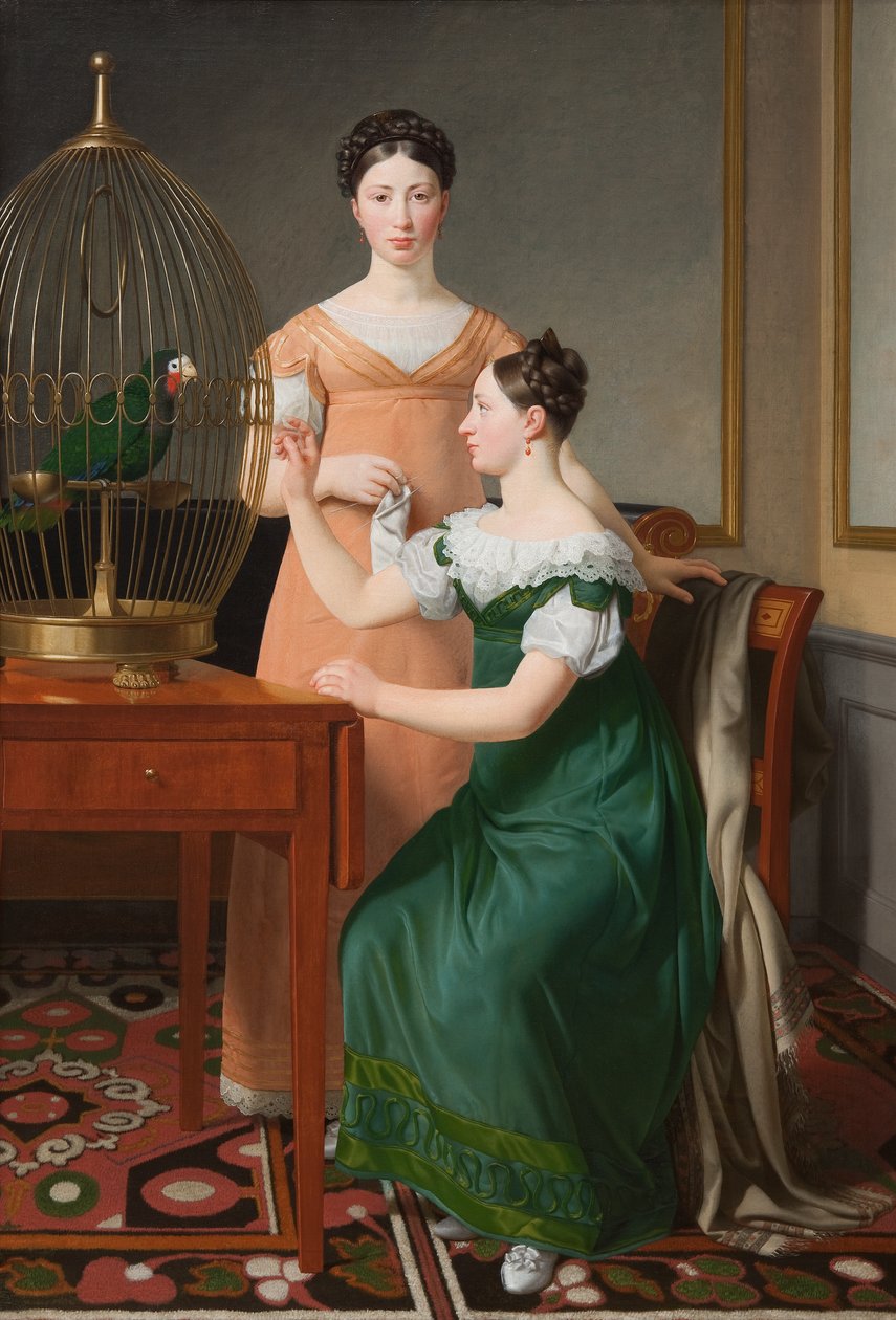 Bella og Hanna. De ældste døtre af M.L. Nathanson af Christoffer Wilhelm Eckersberg