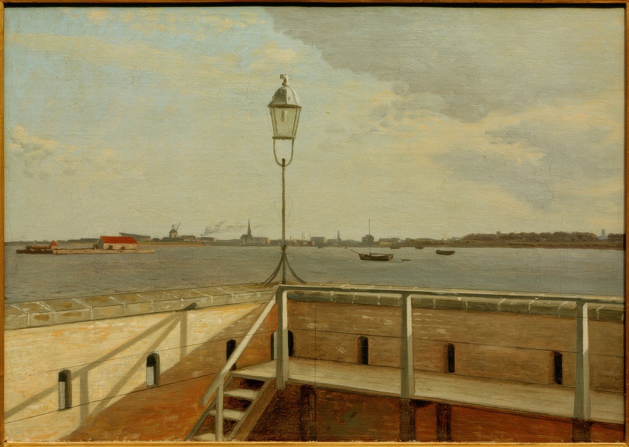 Udsigt fra Trekroner Fæstning til København i det fjerne af Christoffer Wilhelm Eckersberg