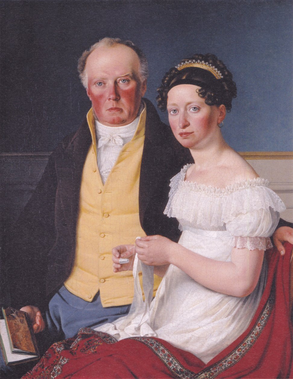 Dansk:  Greve Preben Bille-Brahe og hans anden hustru Johanne Caroline, født Falbe Dobbeltportræt af grev Preben Bille-Brahe og hans anden hustru, Johanne Caroline, født Falbe af Christoffer Wilhelm Eckersberg