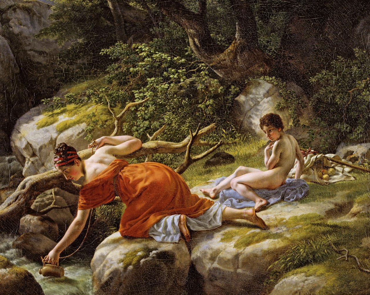 Hagar og Ismael i ørkenen af Christoffer Wilhelm Eckersberg