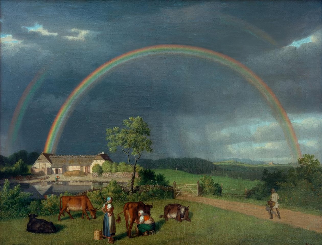Gård i Spejlsby på Mön af Christoffer Wilhelm Eckersberg