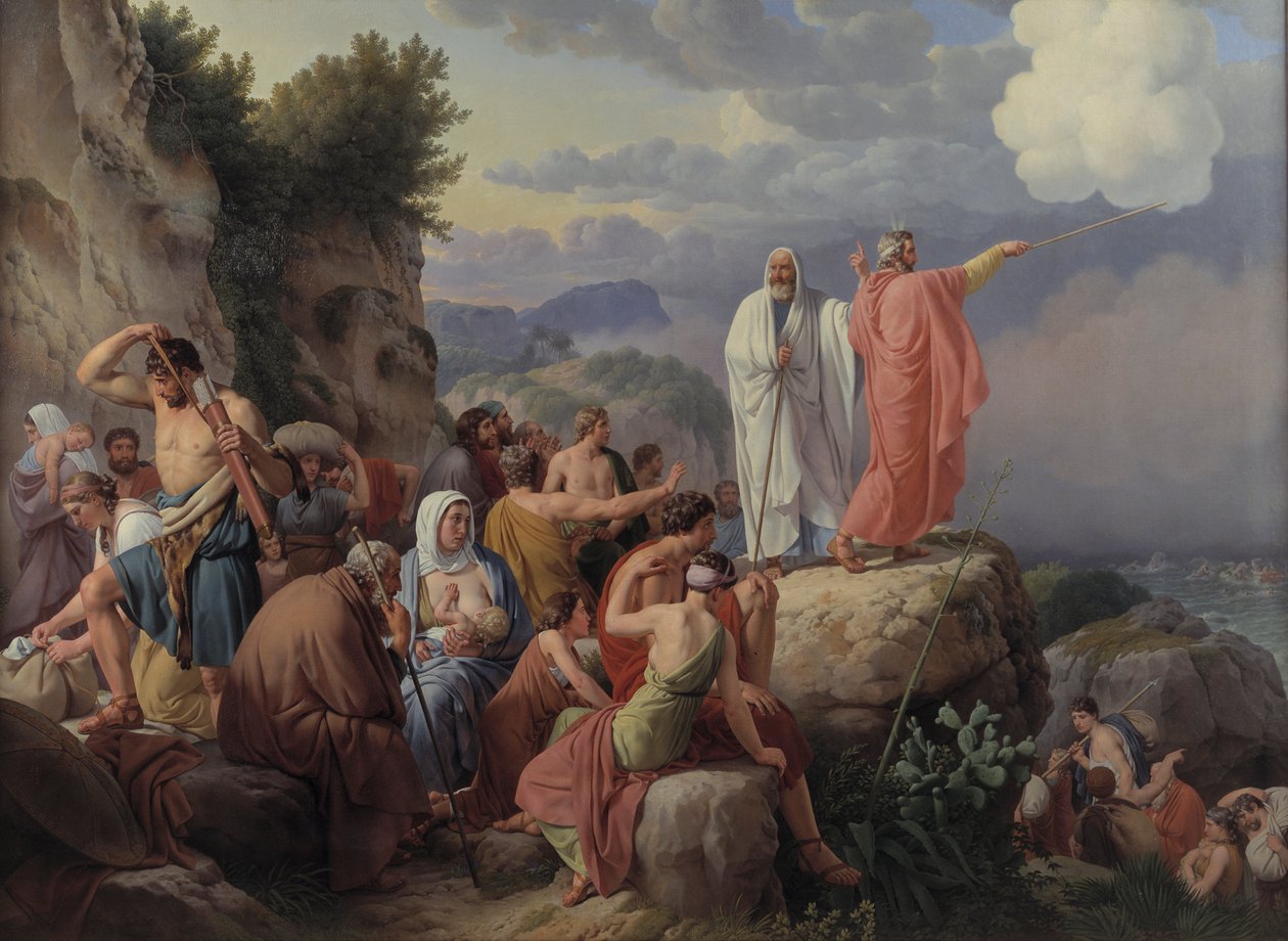 Israelitterne hviler efter krydset af Det Røde Hav, 1816. af Christoffer Wilhelm Eckersberg