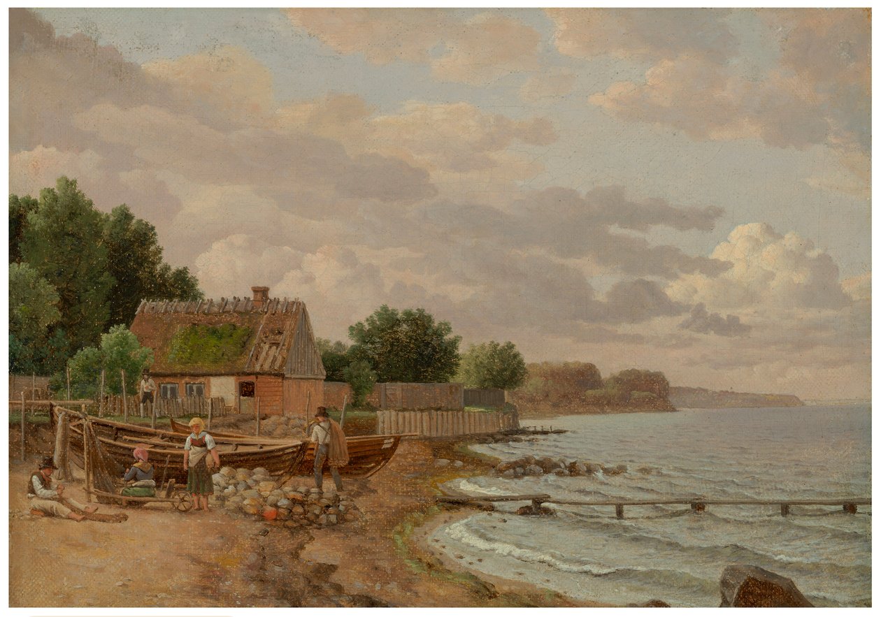View from Taarbaeck (Parti fra Taarbaeck) af Christoffer Wilhelm Eckersberg