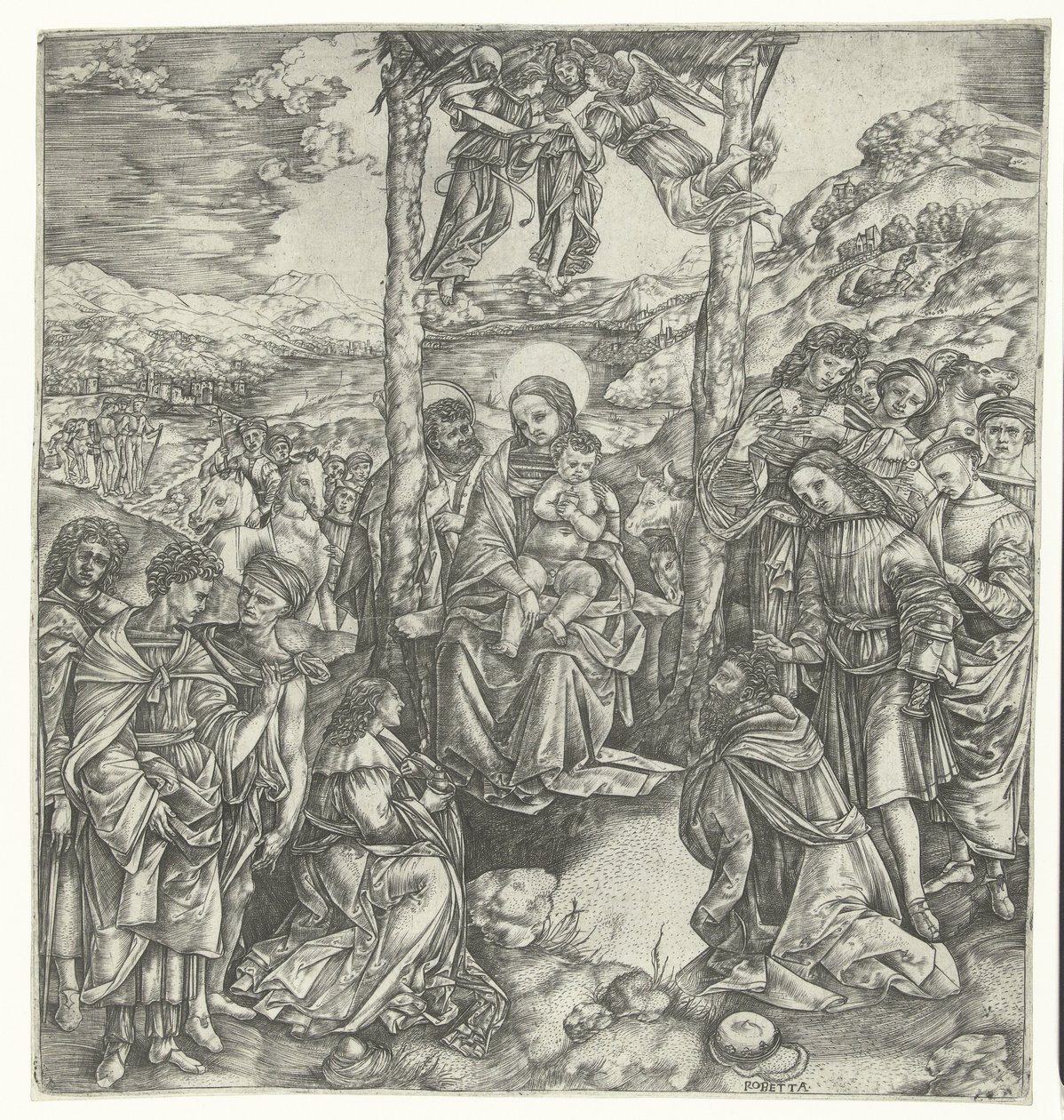 Tilbedelse af kongerne af Christoforo di Michele Robetta